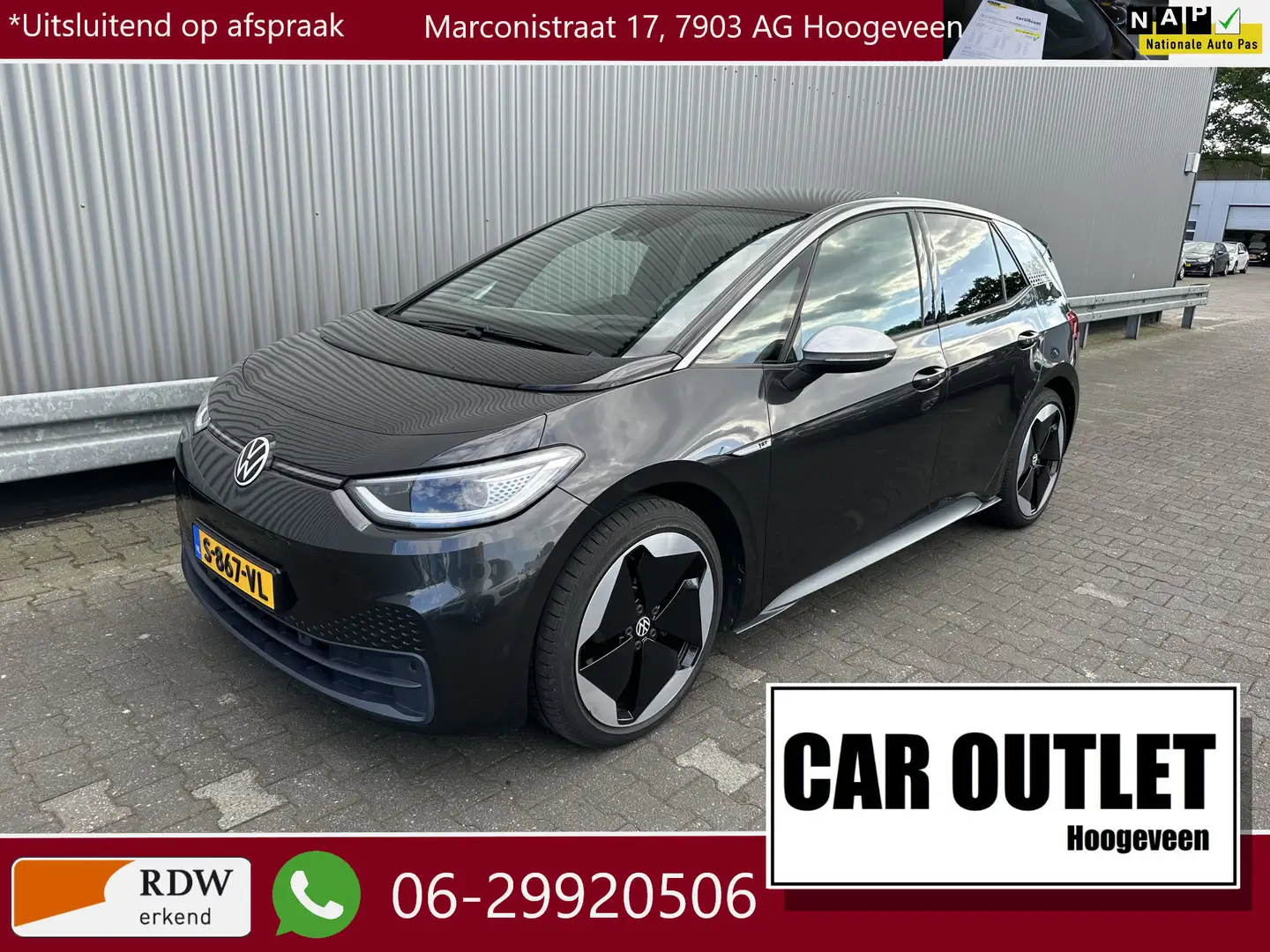 Volkswagen ID.3 First 58 kWh Clima, Navi, HUD, IQ Drive --Inruil M Grijs - 1