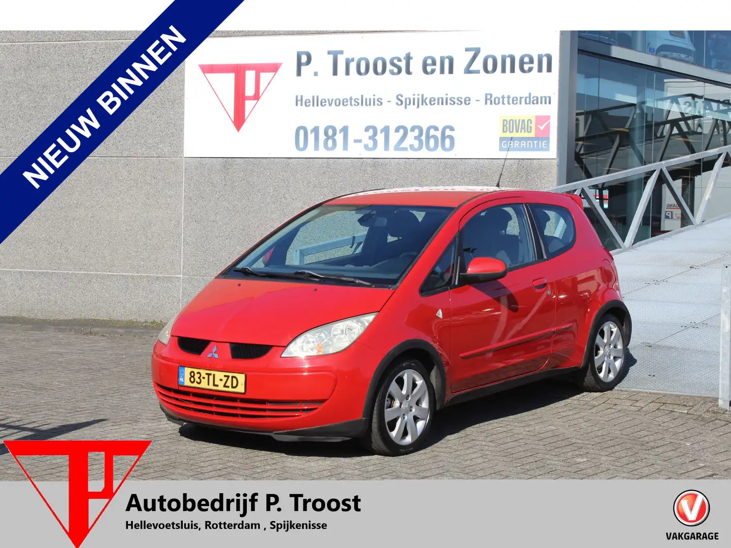 Mitsubishi Colt 1.5 QS Airco/Lichtmetalen velgen/Trekhaak/Radio CD Rood - 1