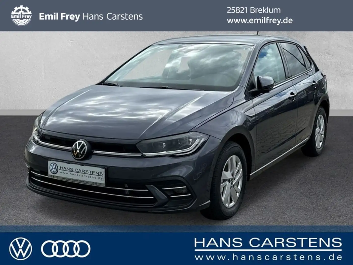 Volkswagen Polo 1,0 TSI Style DSG Klima Sitzheiz. Grau - 1