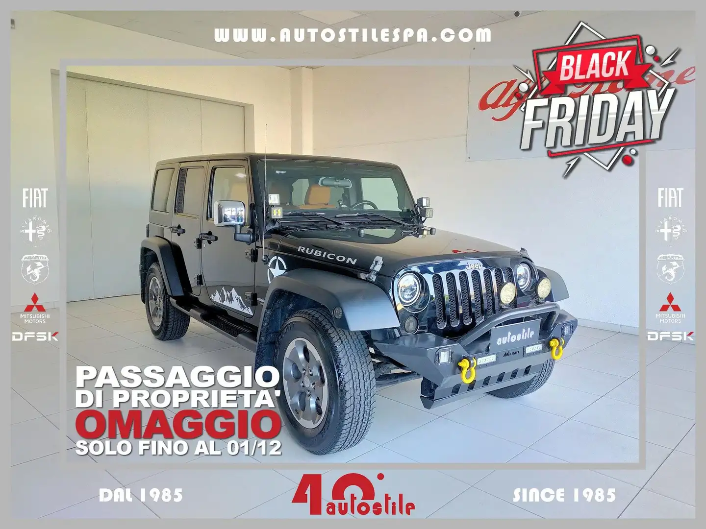 Jeep Wrangler Wrangler Unlimited 2.8 CRD DPF Rubicon Auto Noir - 1