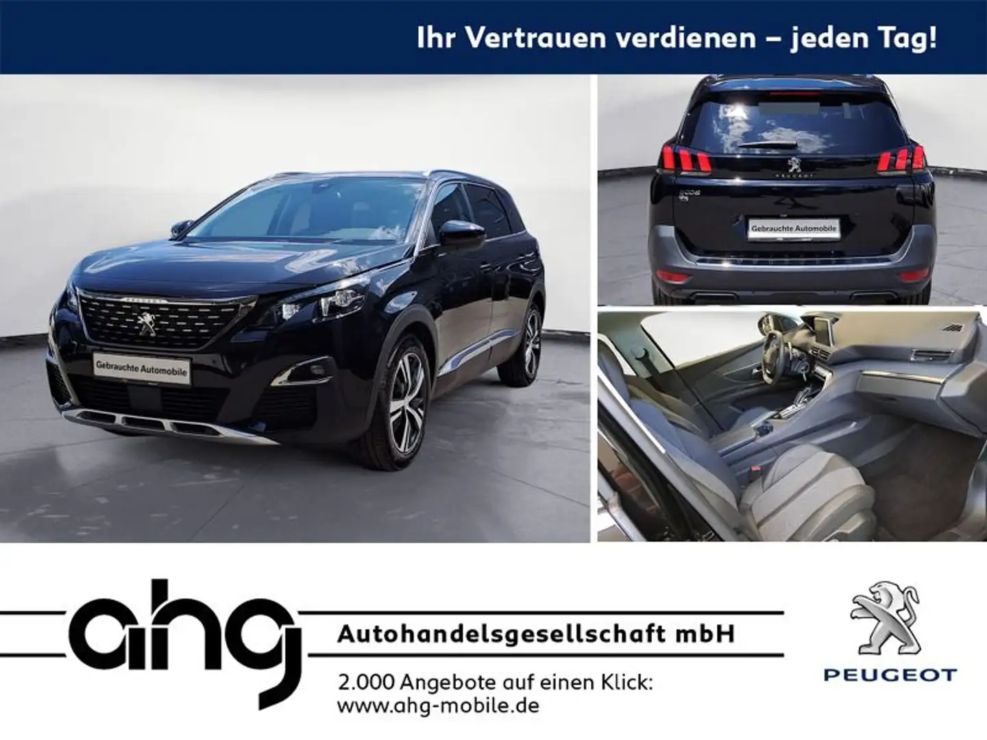 Peugeot 5008 PureTech 130 Active Pack Navi LED PDC Pano Schwarz - 1