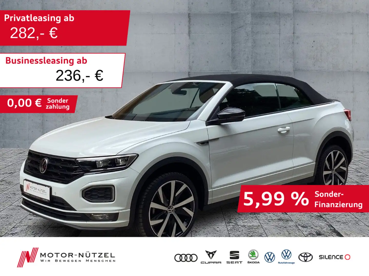 Volkswagen T-Roc 1.5 TSI R-LINE 5JG+LED+NAVI+ACC Weiß - 1