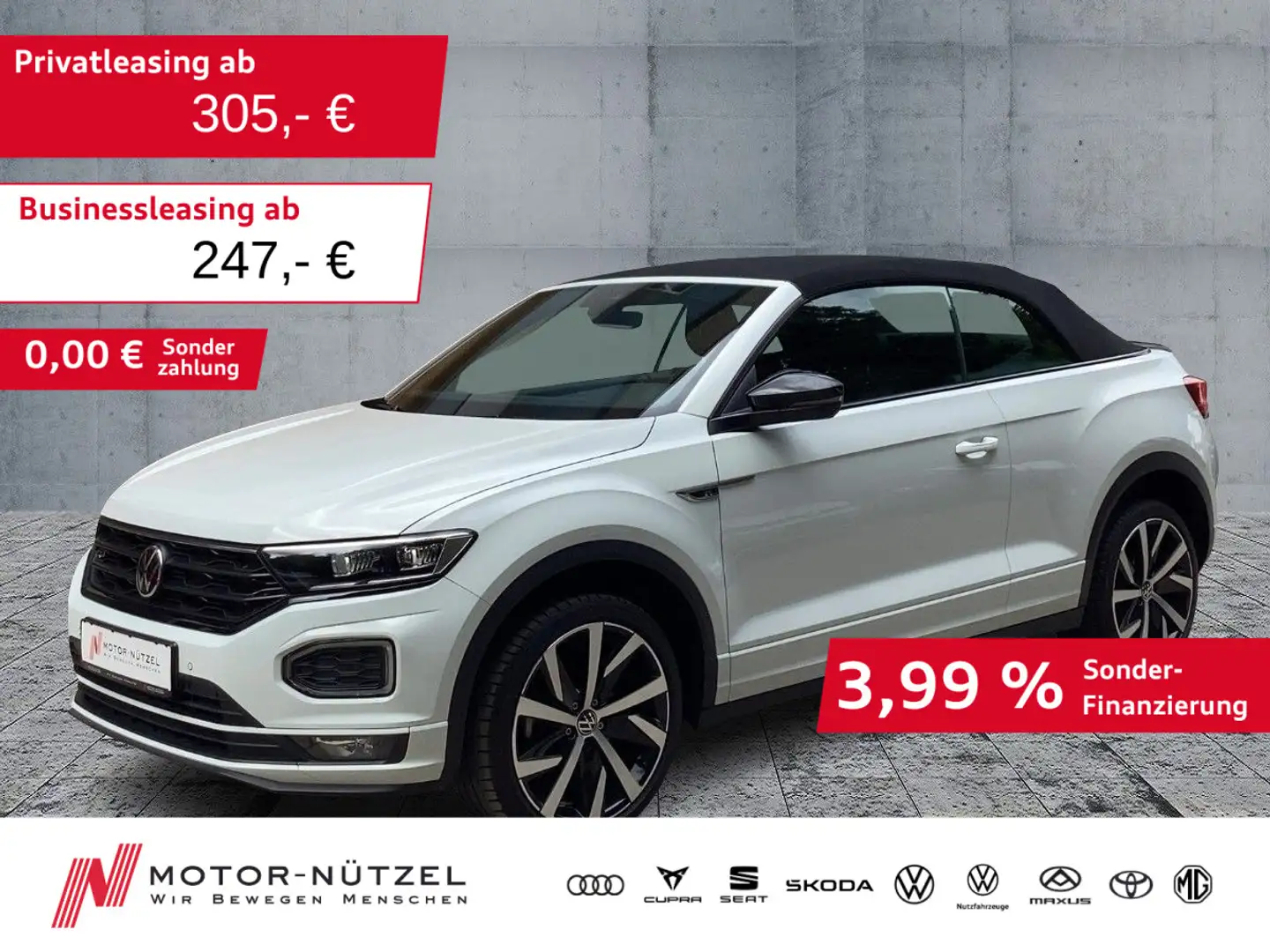 Volkswagen T-Roc 1.5 TSI R-LINE 5JG+LED+NAVI+ACC Weiß - 1