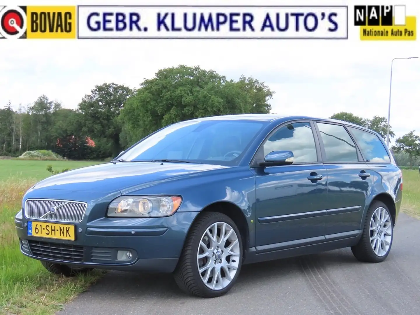 Volvo V50 2.5 T5 AWD Mom. Aut.,*BTW* Leer, Navi, Cruise, ECC Blue - 1