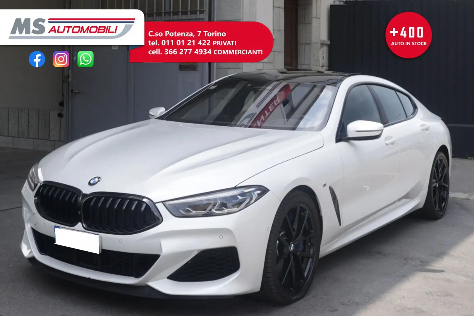 BMW M850 BMW Serie 8 G.C. M850i xDrive Gran Coupé IVA ESPO Bianco - 1