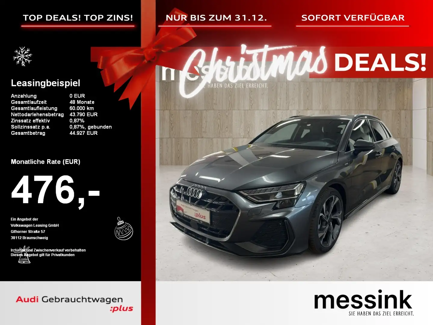 Audi A3 Sportback 2x S-line*AHK*LED*Navi*Kamera*ACC*Ambien Grau - 1