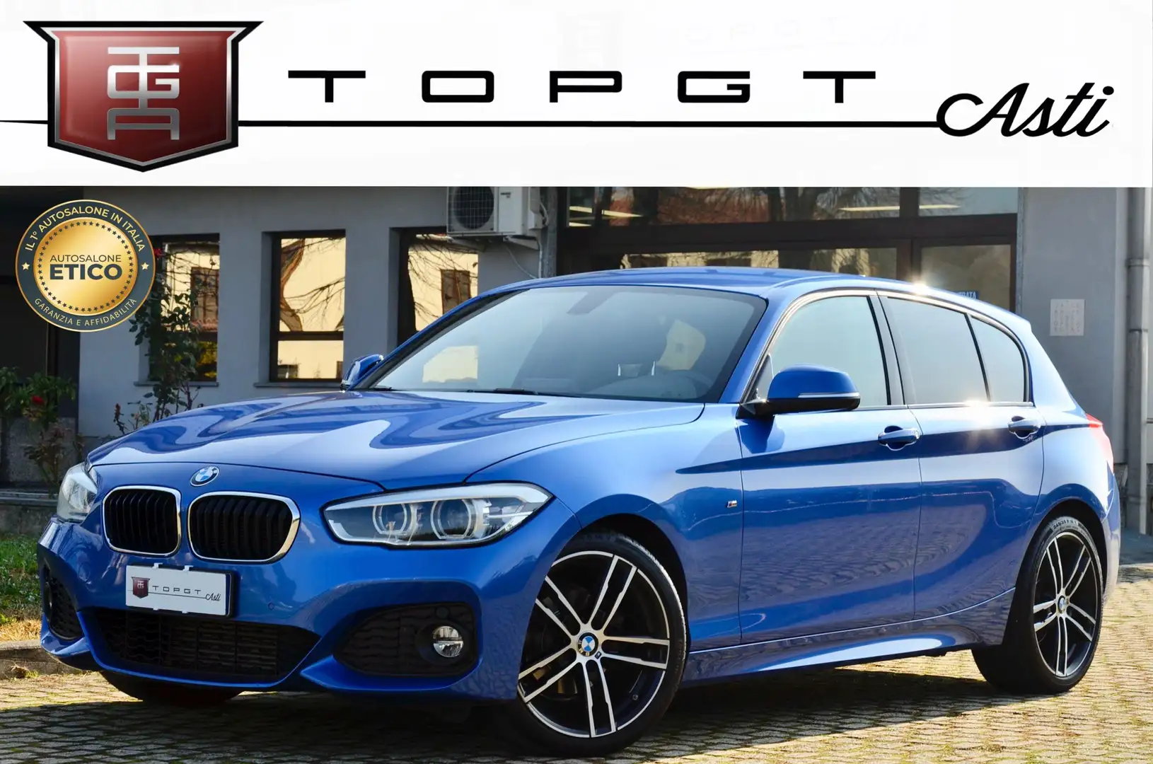 BMW 118 118d Msport 5p 150cv auto SERVICE UFF BMW, PERMUTE Blu/Azzurro - 1