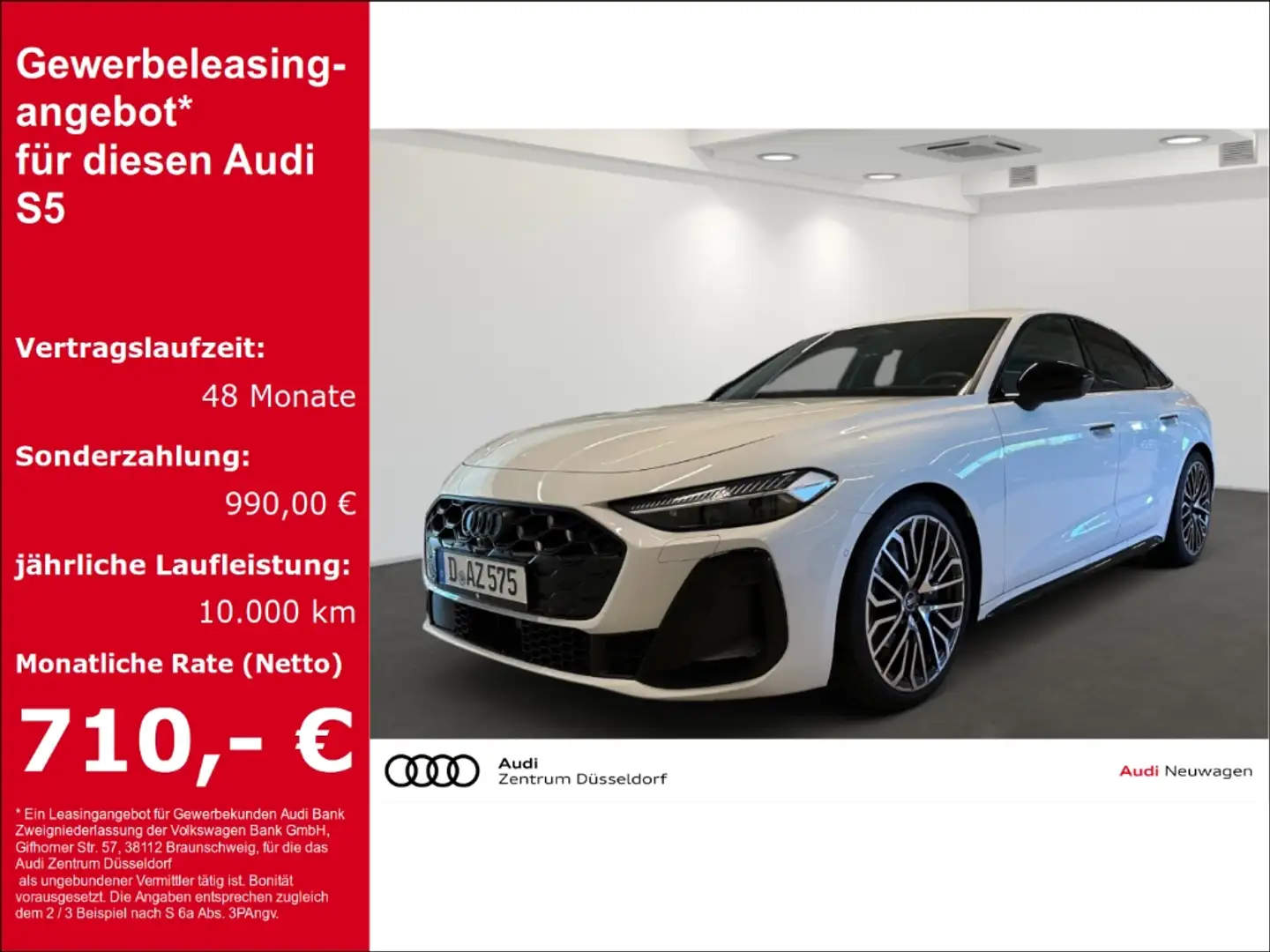 Audi S5 Quattro AHK B&O Black Paket Premium Limousine Bílá - 1