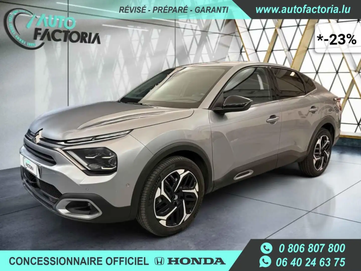 Citroen E-C4 X -23% 1.5 HDI 130cv BVA+GPS+CAM360+LED+Options Сірий - 1