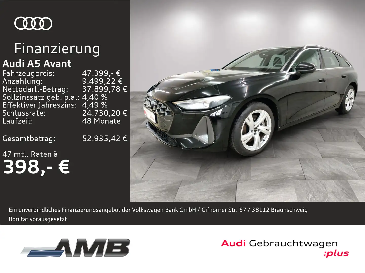 Audi A5 Advanced TDI LED/Navi+/Leder/09.29Garan Schwarz - 1