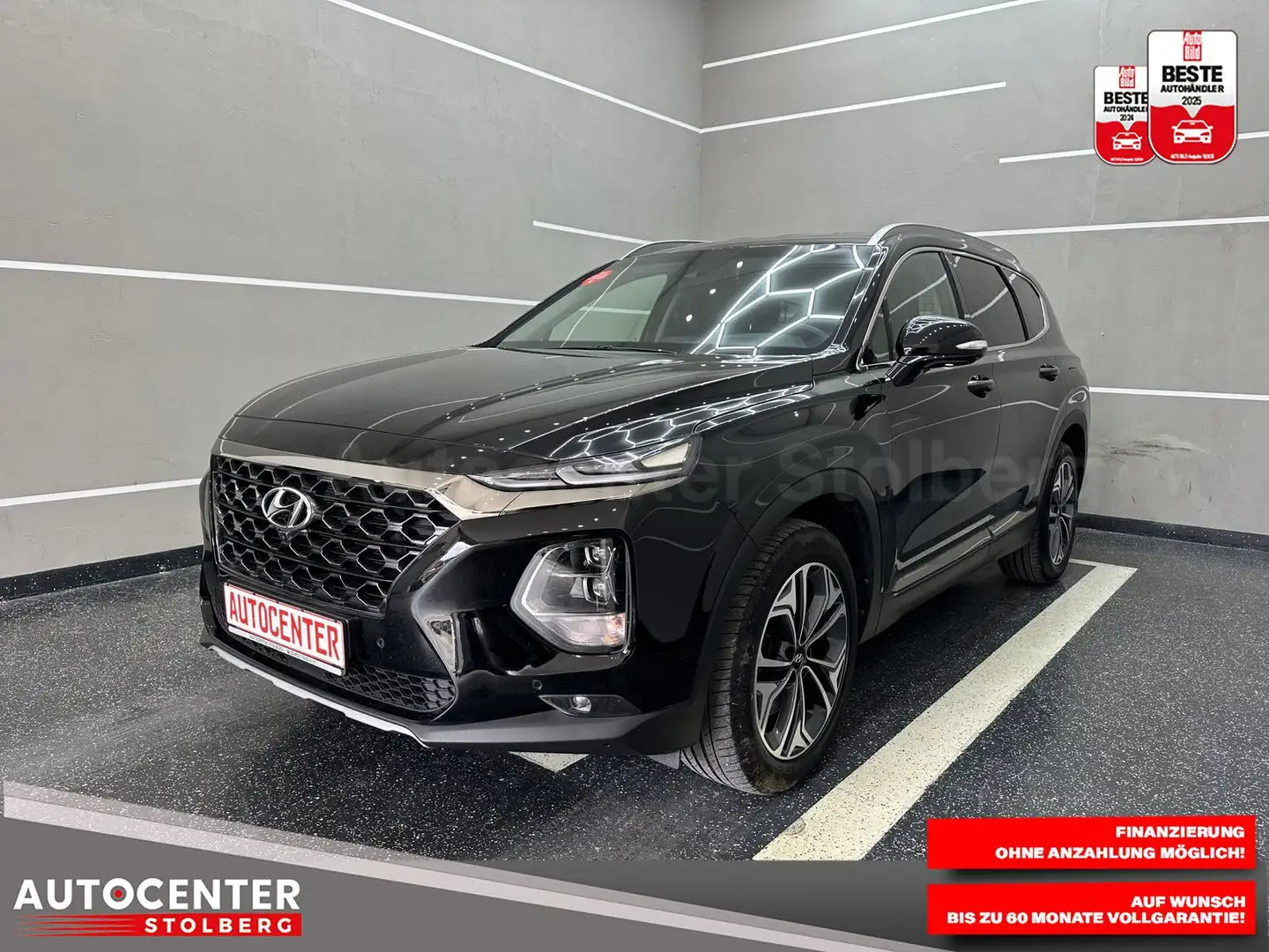 Hyundai SANTA FE Premium 4WD "1 HAND-NAVI-360 CAM-LEDER" Noir - 1