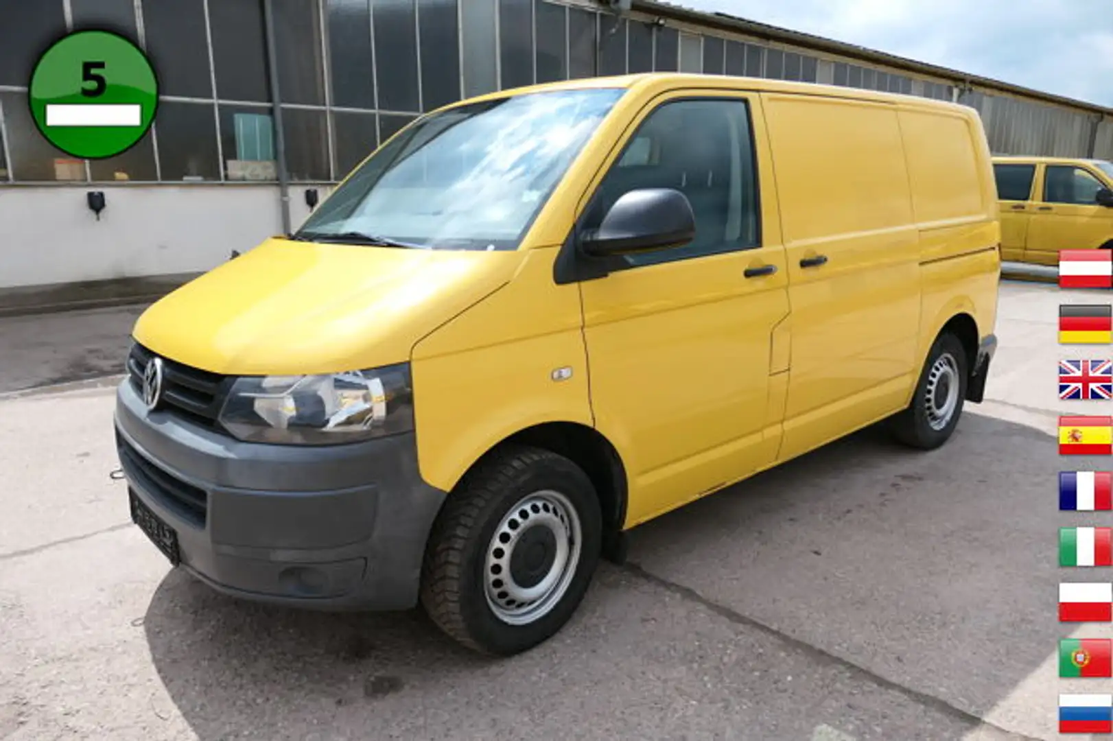 Volkswagen T5 Transporter 2.0 TDI PARKTRONIK EURO-5 Jaune - 2