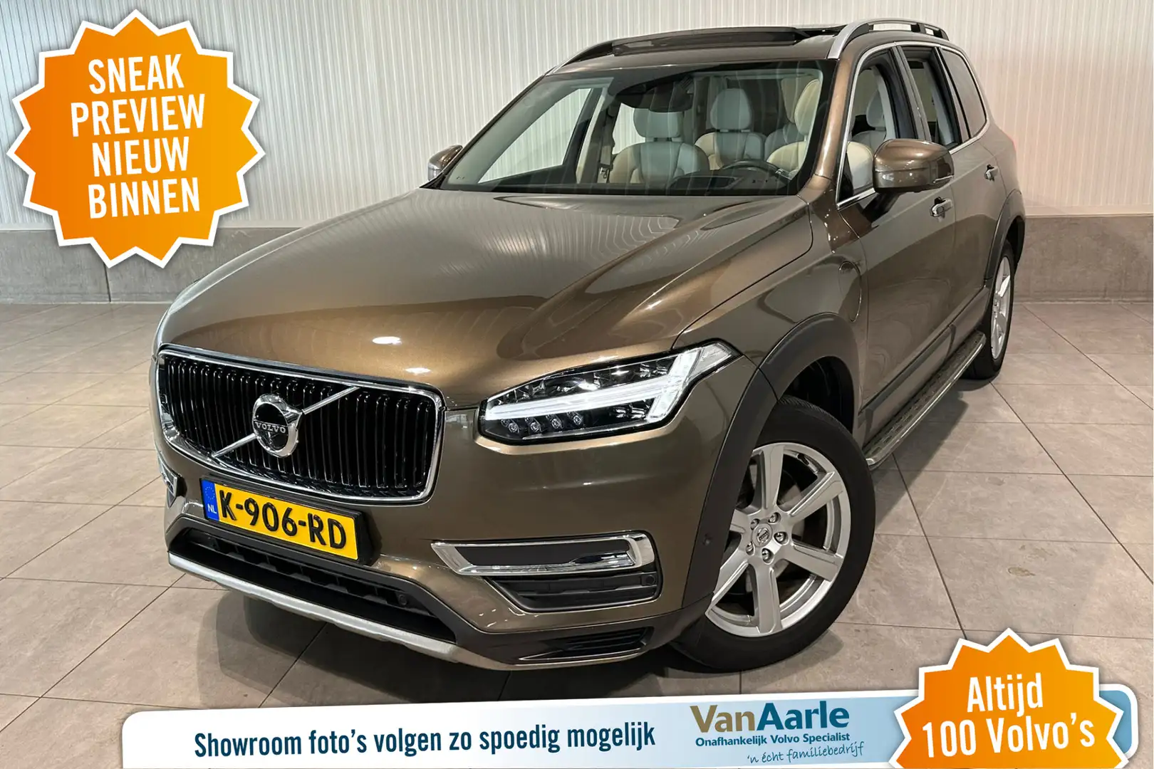 Volvo XC90 T8 Aut. Momentum ACC Panoramadak Trekhaak 360Camer Bruin - 1