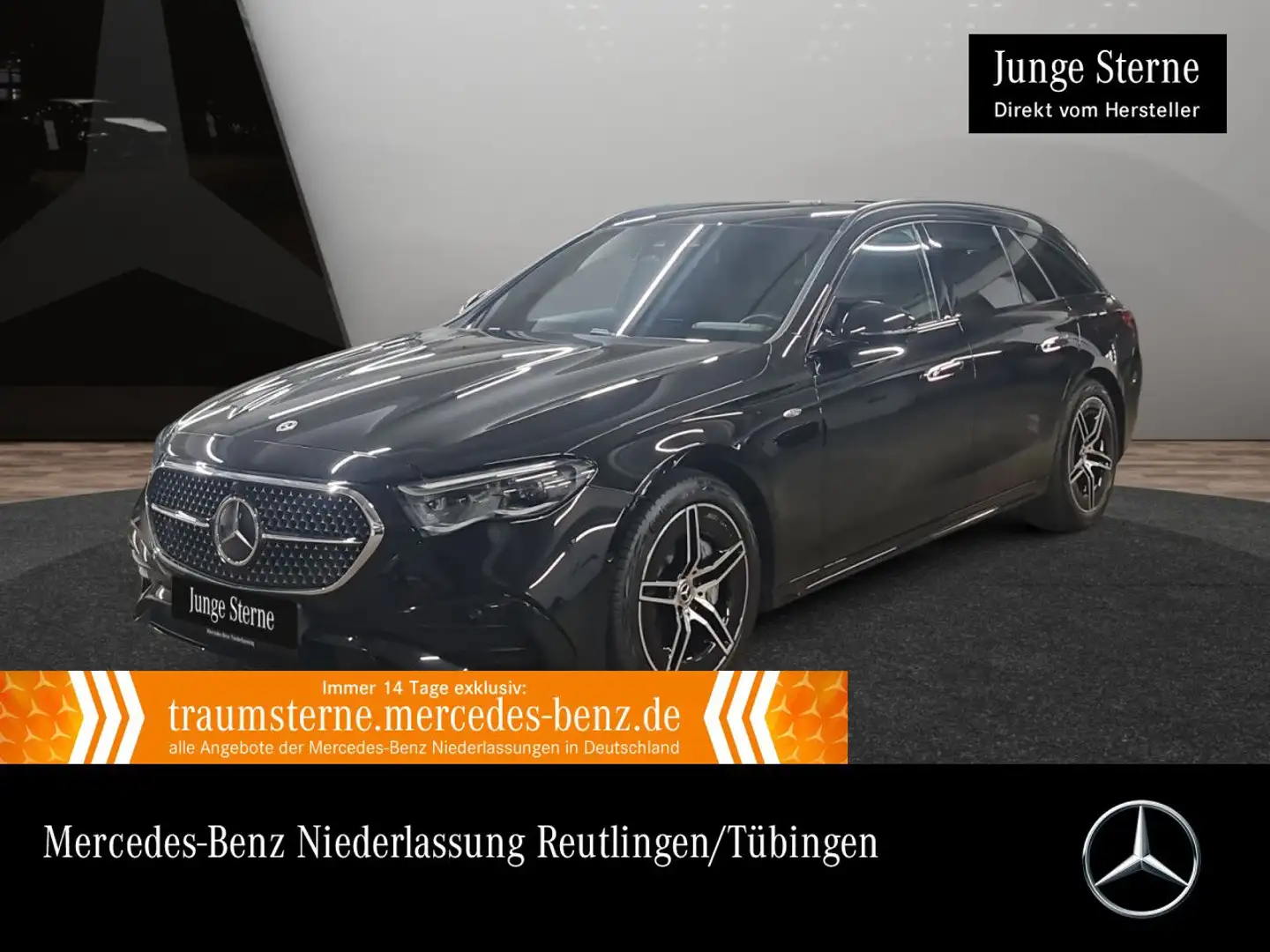 Mercedes-Benz E 300 de T Hybrid AMG Fahrass 360° Pano Distr. AHK Schwarz - 1