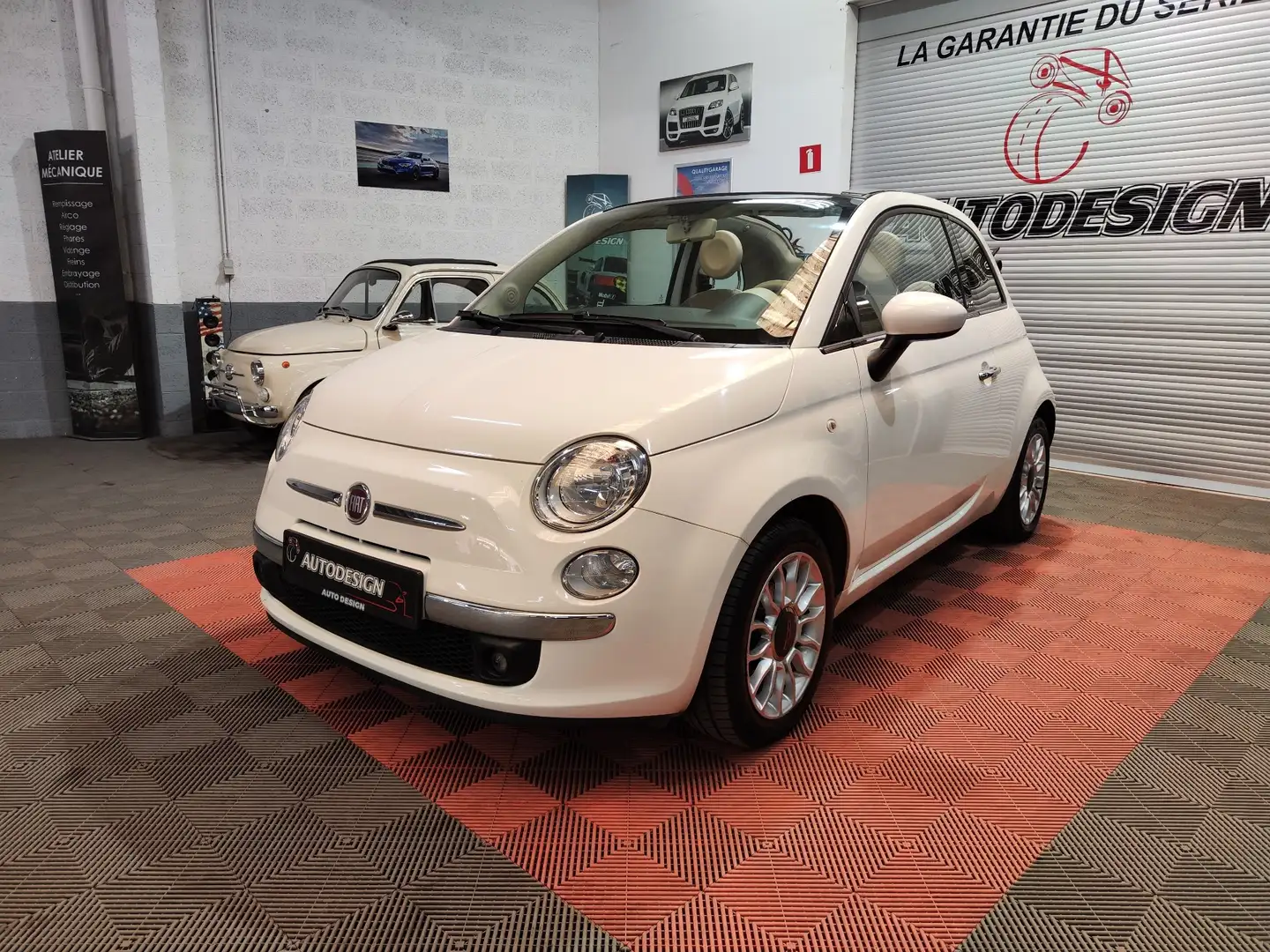 Fiat 500C 1.2i Lounge PUR-02 Stop//72000KM// Blanc - 2