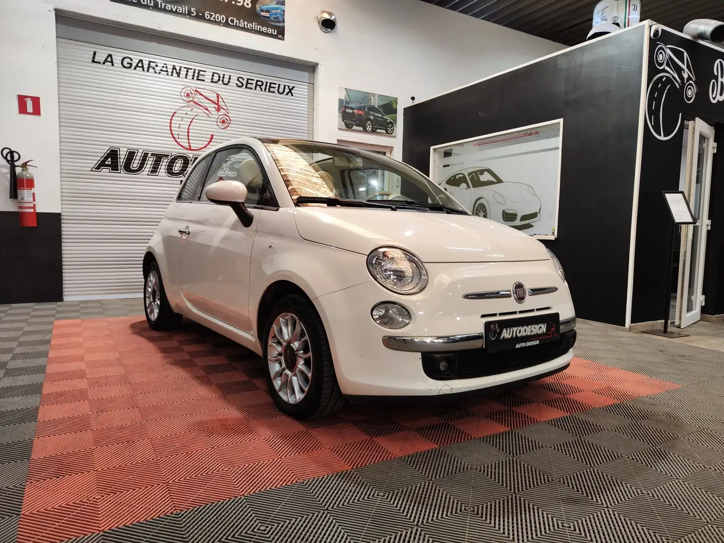 Fiat 500C 1.2i Lounge PUR-02 Stop//72000KM// Blanc - 1
