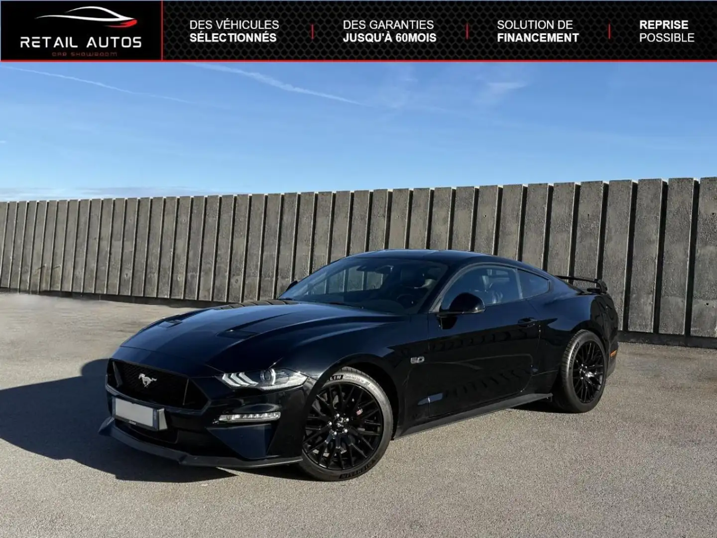 Ford Mustang FASTBACK 5.0 V8 450ch GT BVA10 Schwarz - 1