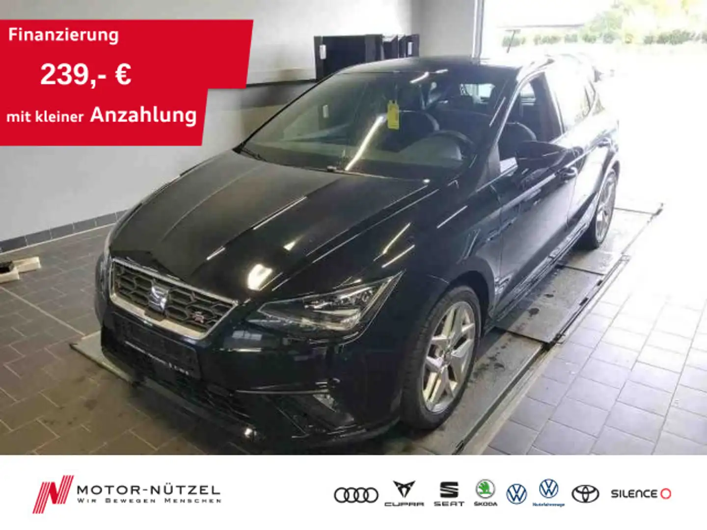 SEAT Ibiza 1.0TSI FR LED+ACC+NAV+APP+SHZ+RFK+2xPDC+VC Zwart - 1