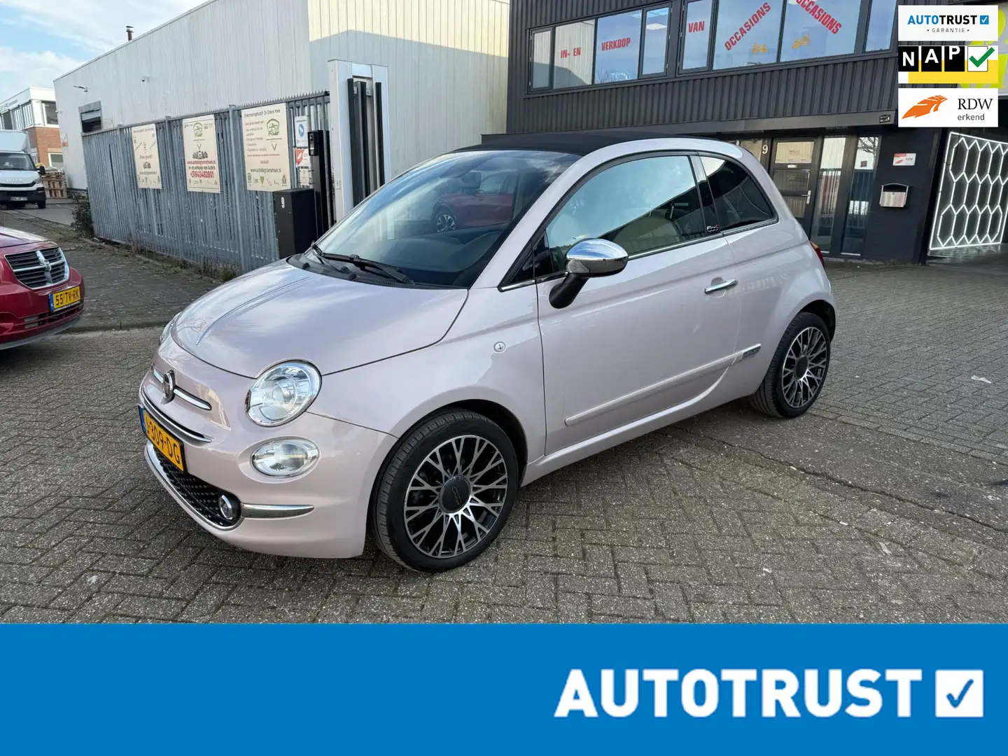 Fiat 500C 1.2 Star l Cabrio l Lederen bekleding l AUTOMAAT Blanco - 1