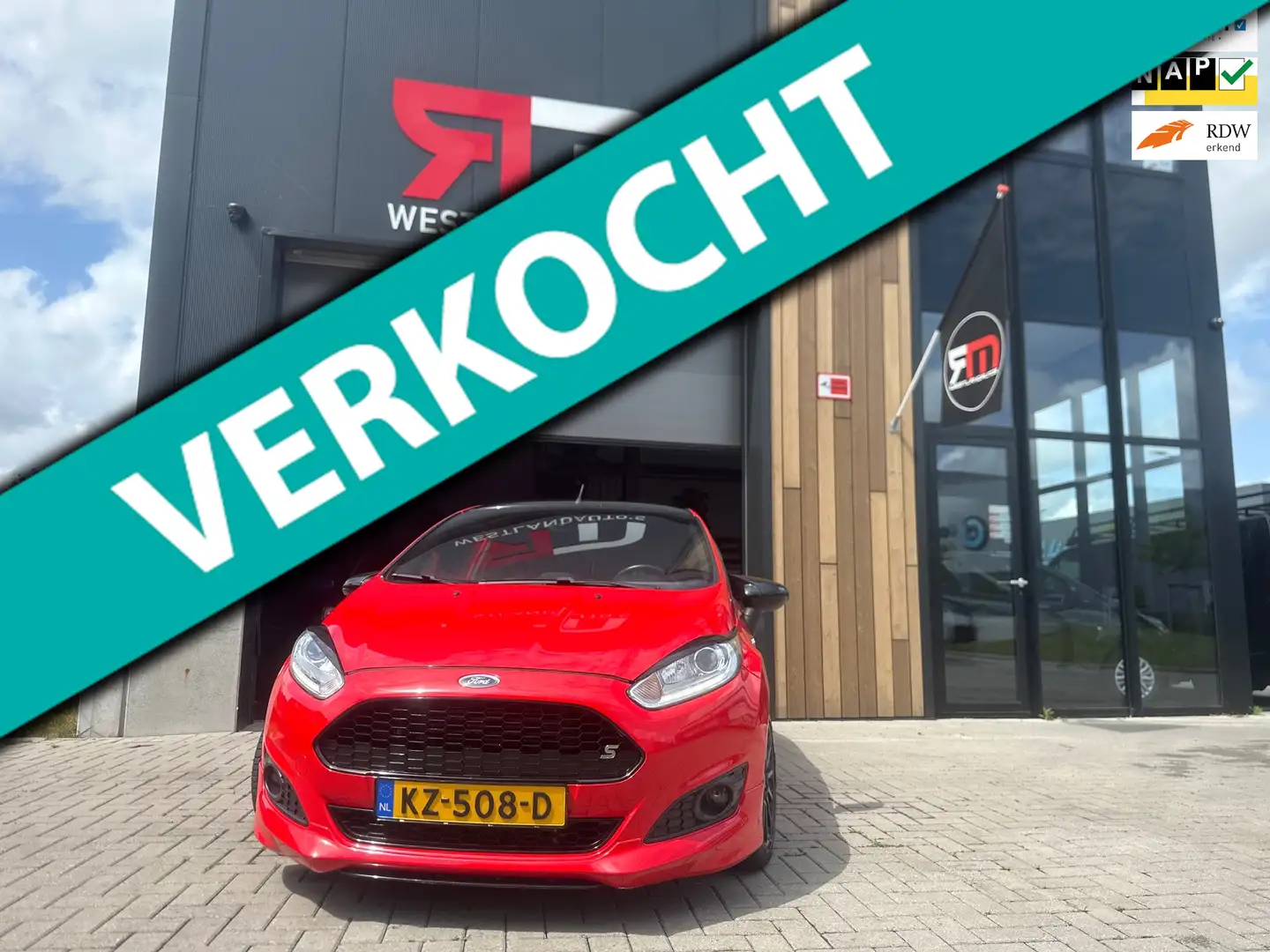 Ford Fiesta 1.0 EcoBoost Black ed/ ST-line /140 pk / APK/airco Rojo - 1