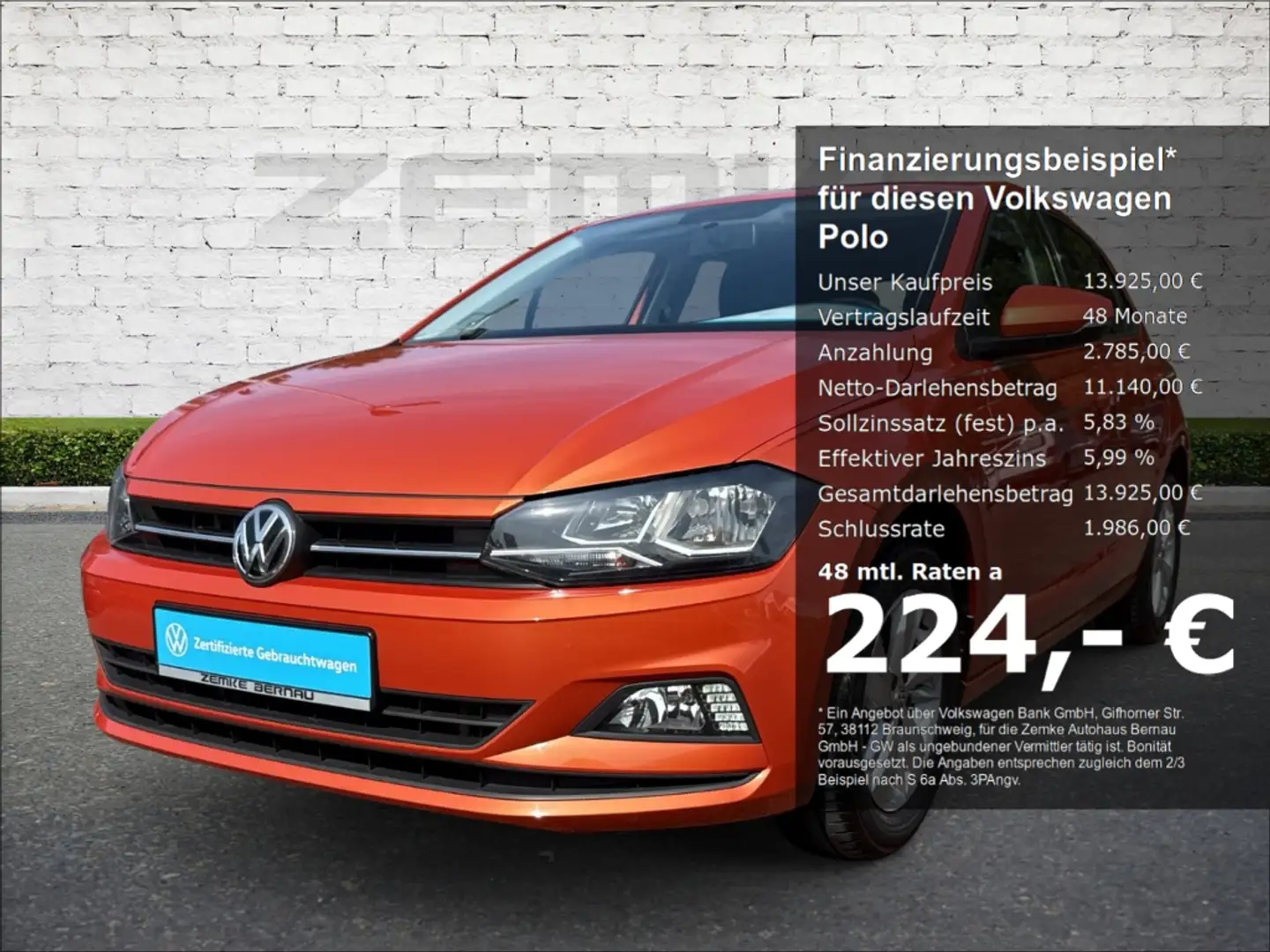 Volkswagen Polo 1.0 TSI DSG Comfortline SHZ Rückfahrkam. Notbremsa Oranje - 1