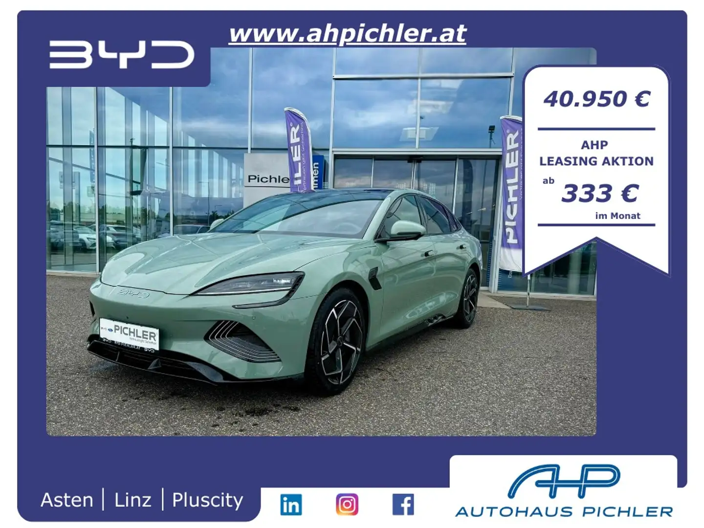 BYD Seal Design RWD 313PS Aut. WOW Vorführwagen AKTION Grün - 1
