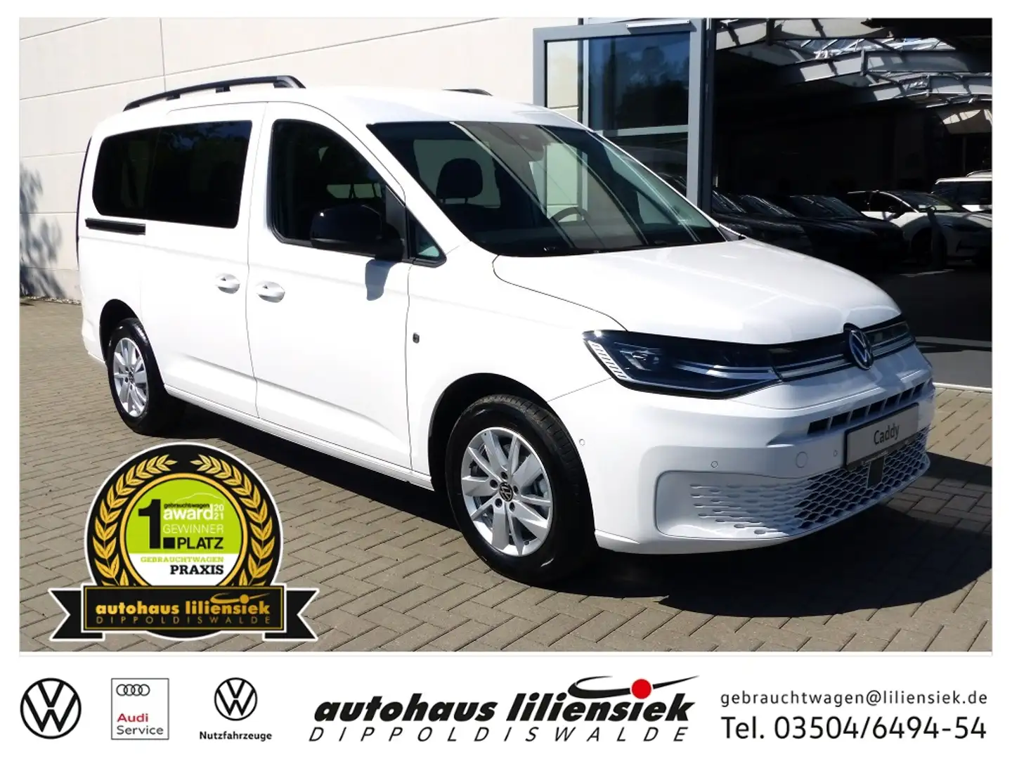 Volkswagen Caddy Life 2.0 TDI DSG LR Life *7-Sitzer*LED*PDC* Weiß - 1