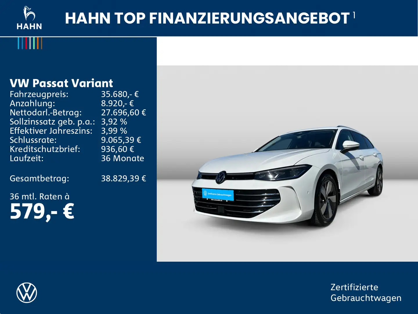 Volkswagen Passat Variant 2.0TDI DSG Elegance AHK Matrix Weiß - 2
