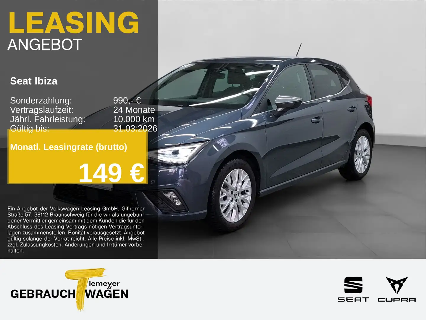 SEAT Ibiza 1.0 TSI DSG XCELLENCE NAVI LED KAMERA ACC Grau - 1