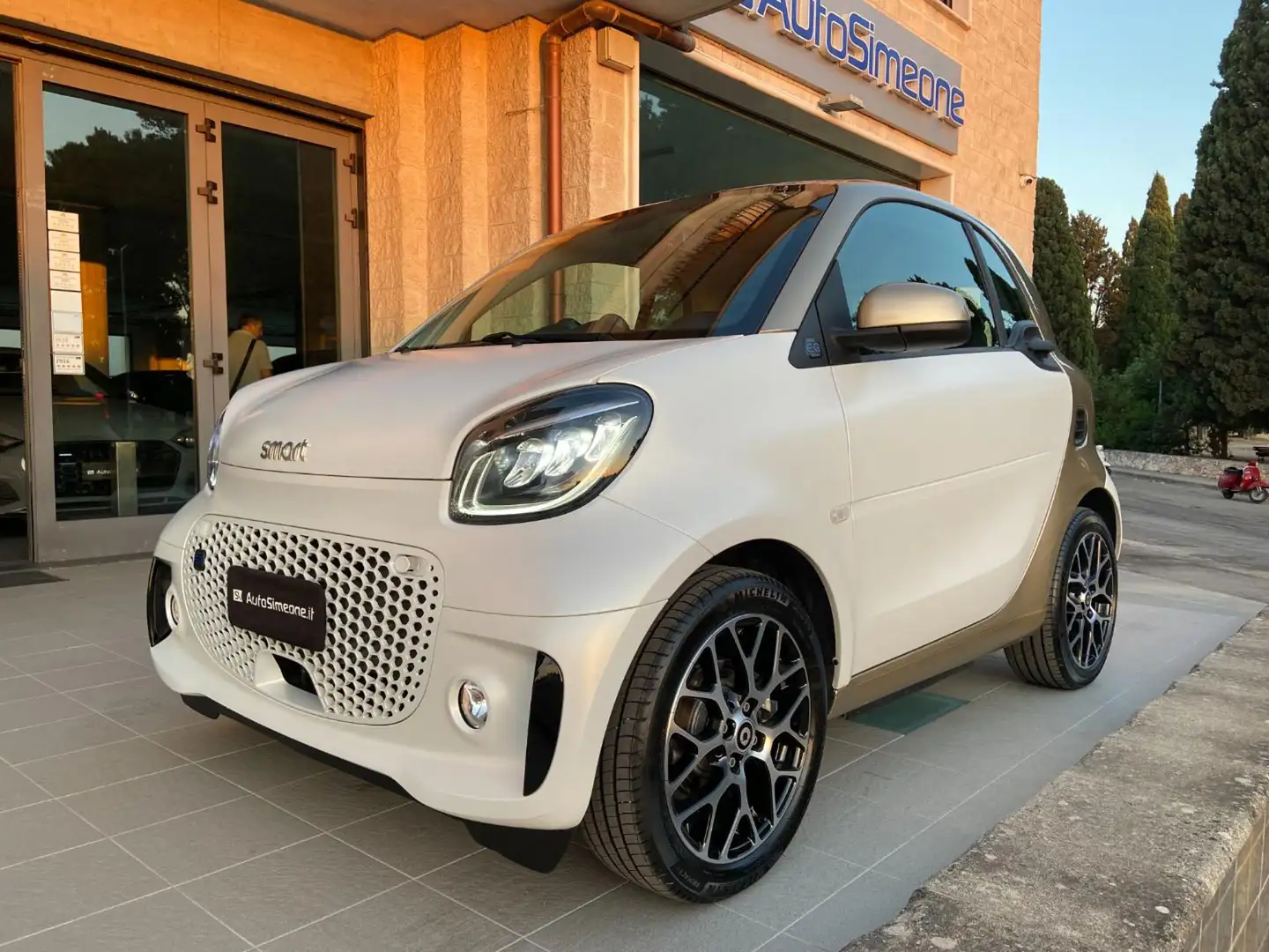 smart forTwo EQ Prime TETTO PAN-INTERNI IN PELLE-SEDILI RISCAL. Bianco - 1