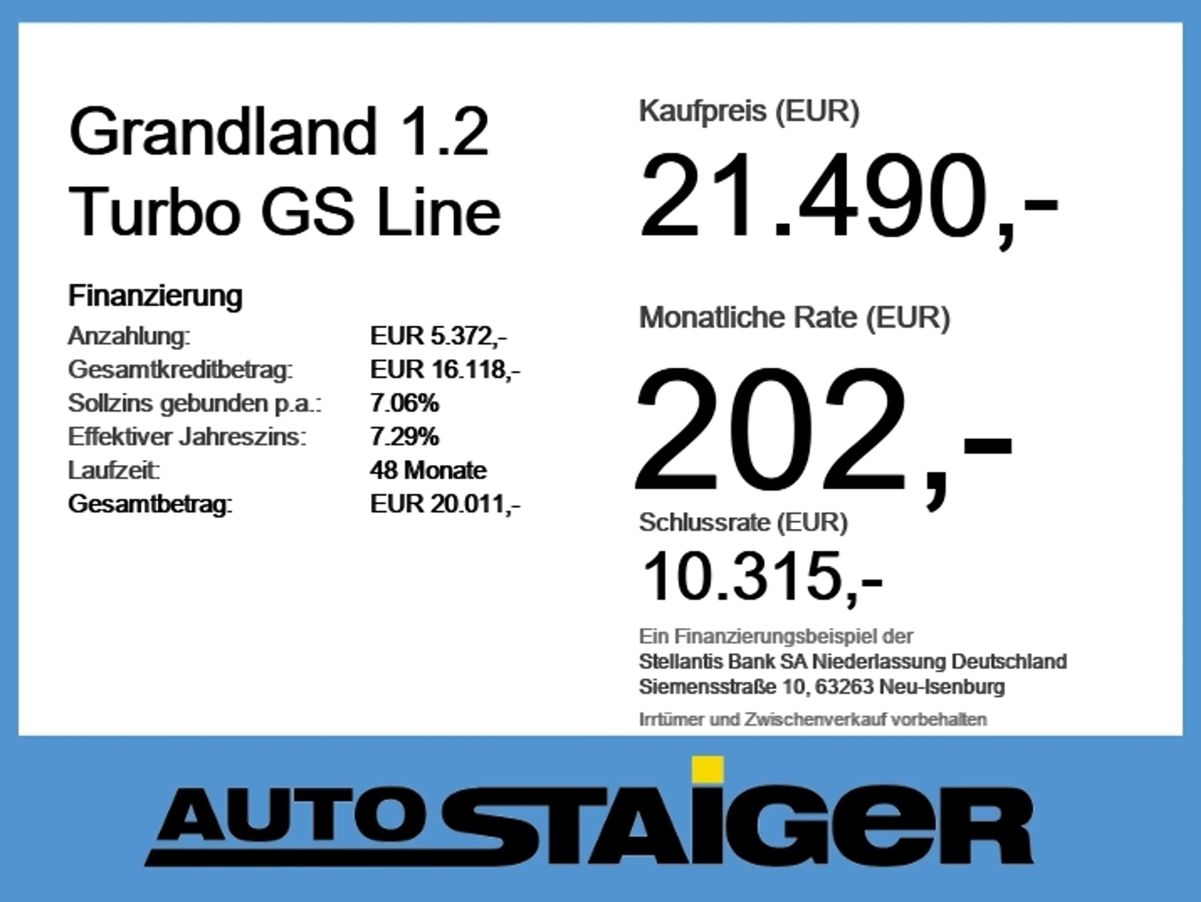 Opel Grandland 1.2 Turbo  GS Line LED+Navi+SHZ+AHK — photo 6
