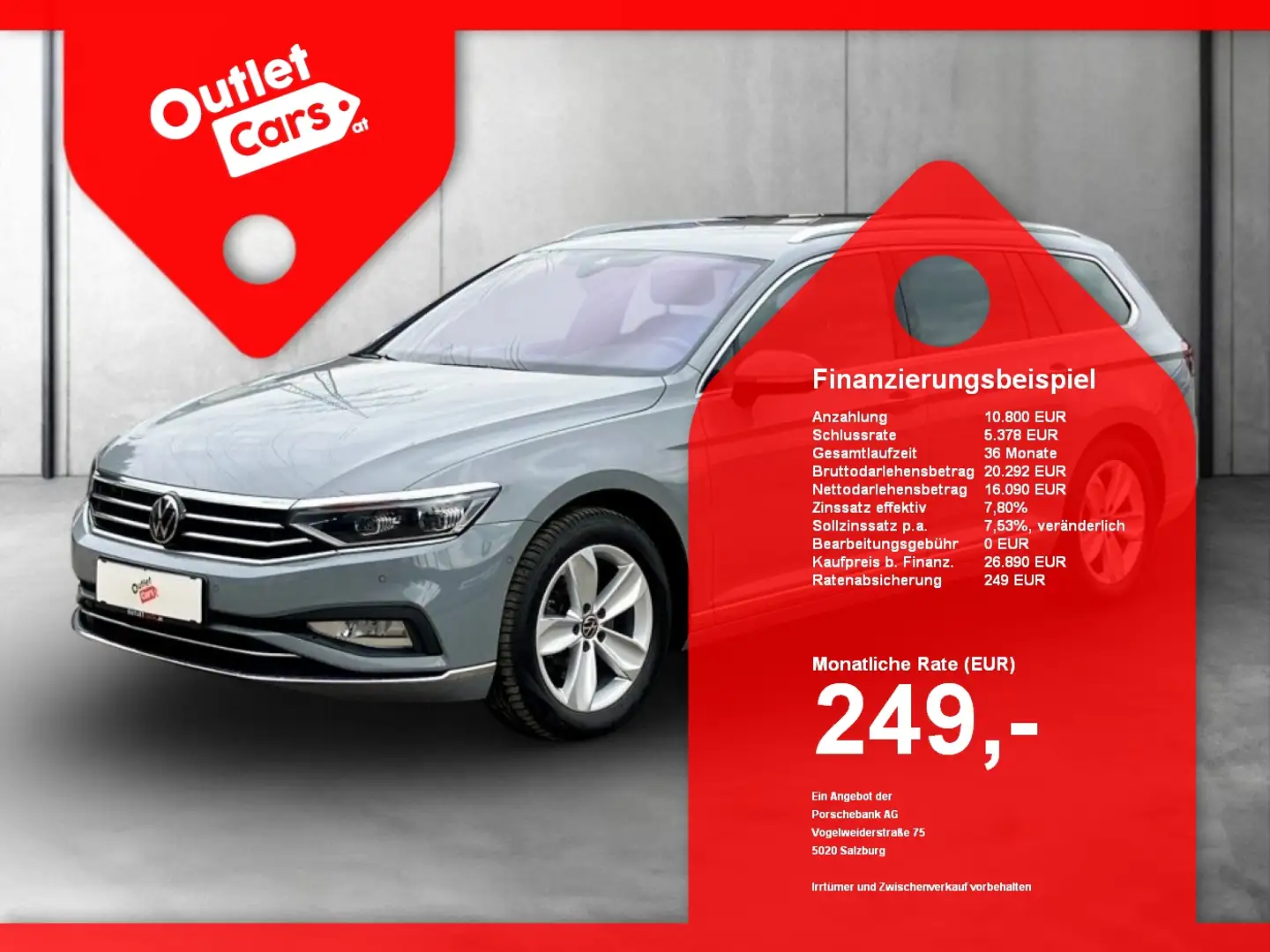 Volkswagen Passat Var. 2.0 TDI 4Mot. Eleg. DSG MATRIX+LEDER Grau - 1
