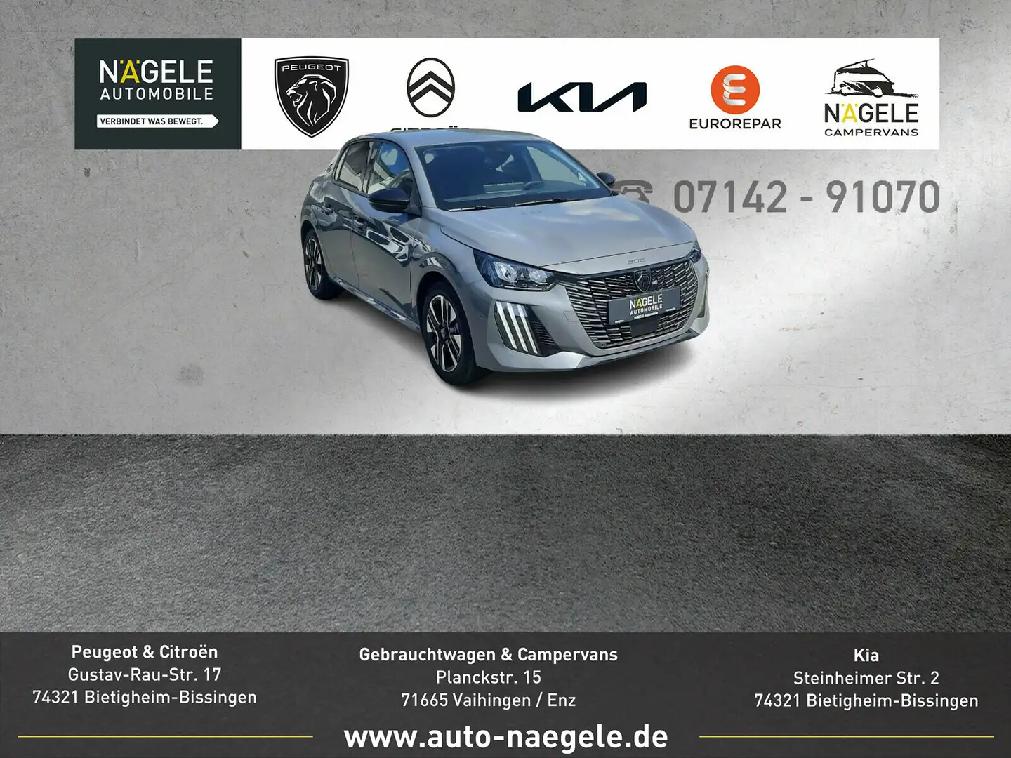 Peugeot 208 208 1.2 PureTech 100 Allure, Sitzheizung Grau - 1