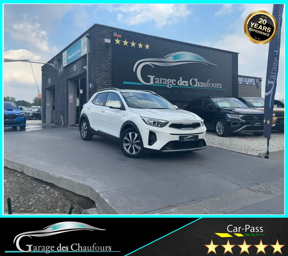 Kia Stonic 1.0 T - ! Apple CarPlay ! - A/C - USB - JA16 - E6d Blanc - 1
