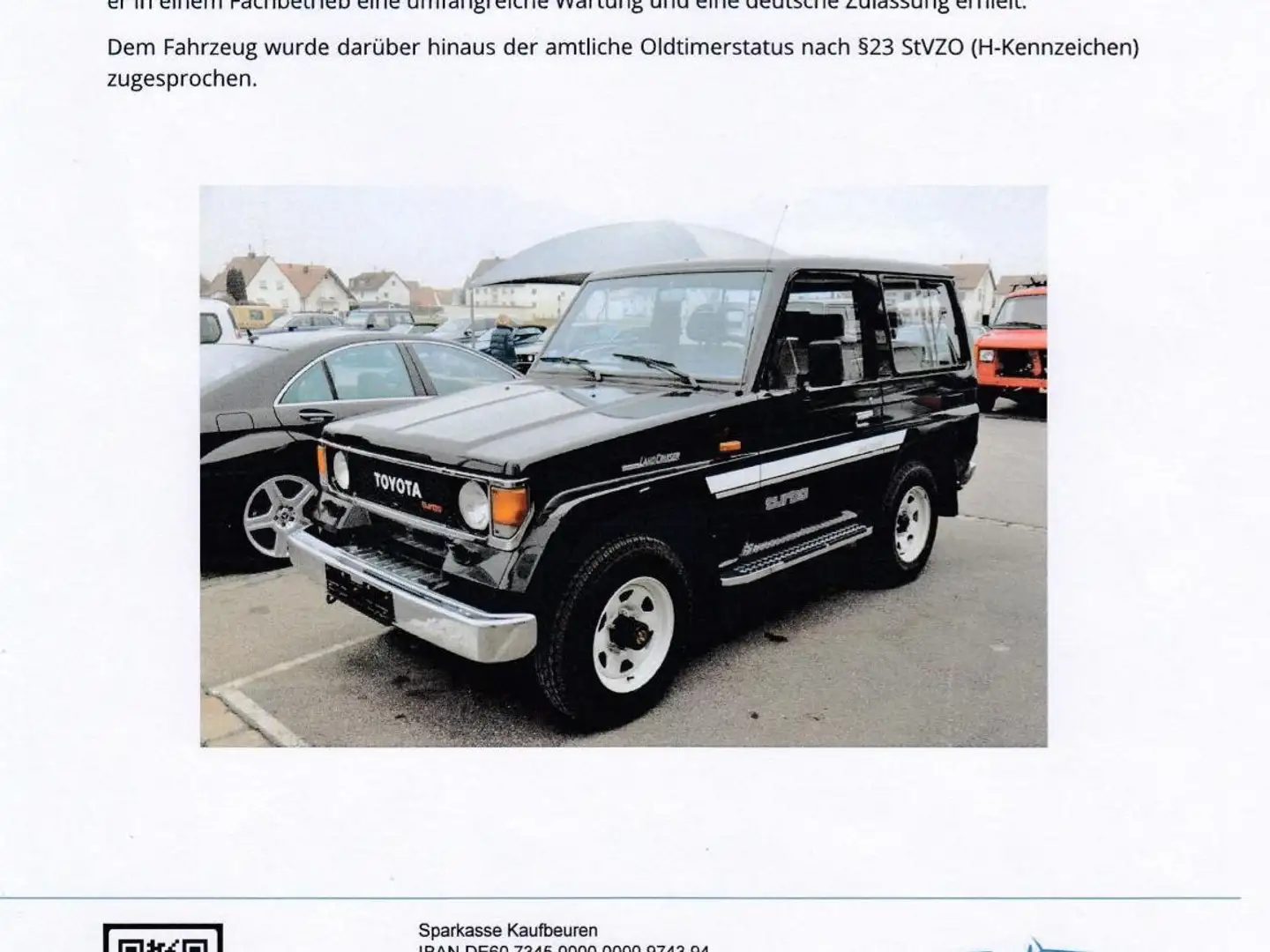 Toyota Land Cruiser Land Cruiser Turbo LJ 70 Noir - 2
