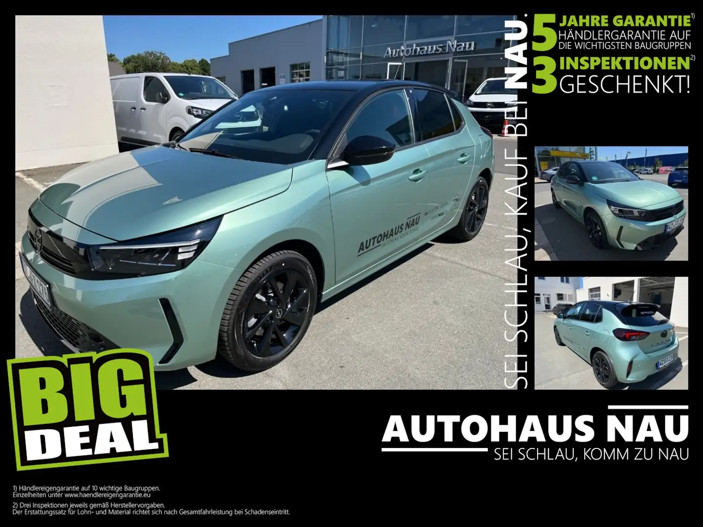 Opel Corsa YES 1.2 Turbo Inkl. Inspektionspaket Big Deal Grün - 1