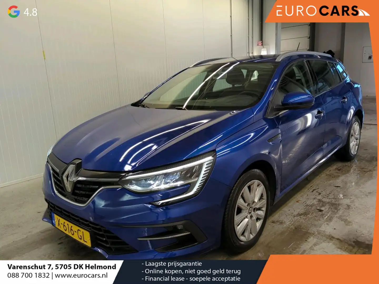 Renault Megane Estate 1.3 TCe 140 Equilibre Airco ECC Navi Carpla Blau - 1