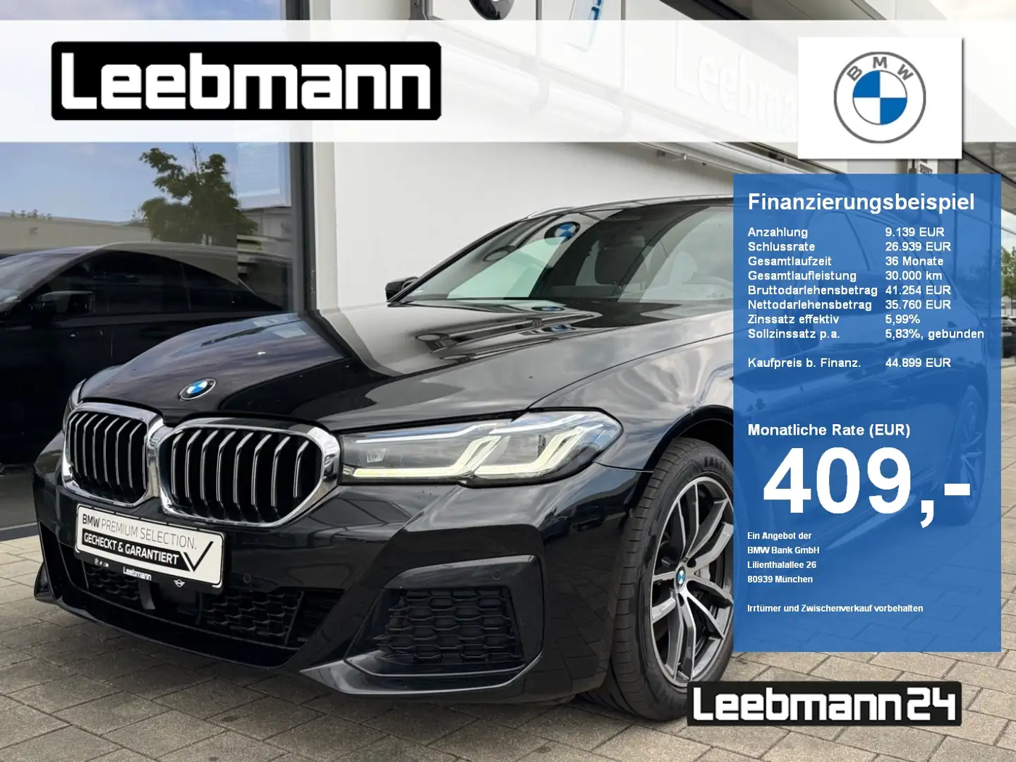 BMW 540 i xDrive Tour. M-Sportpaket 2 JAHRE GARANTIE Noir - 1