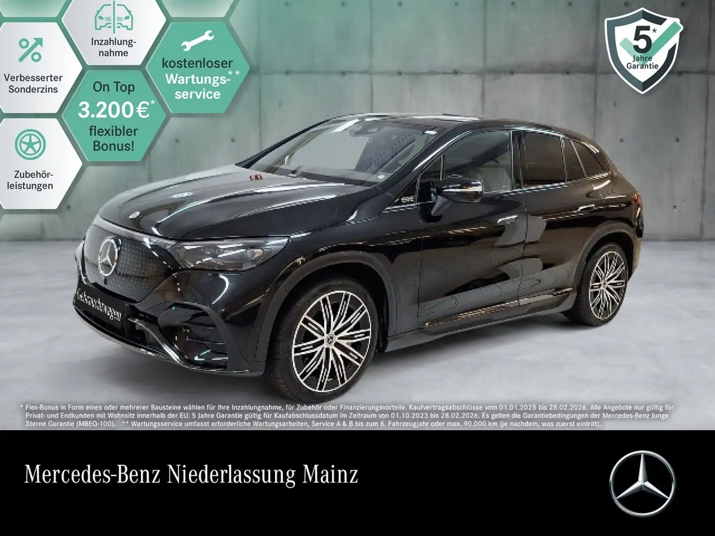 Mercedes-Benz EQE SUV EQE 350 4M AMG+NIGHT+PANO+360+AHK+BURMESTER Schwarz - 1