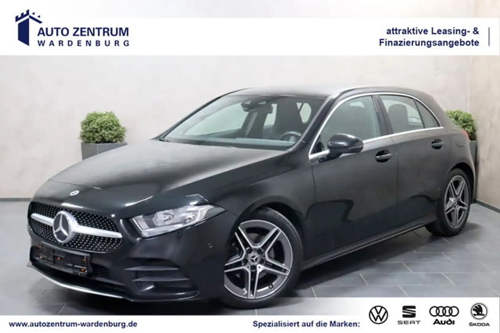 Mercedes-Benz A 200 AMG Line VIRTUAL BURMESTER LEDER SHZ NAVI Negro - 1
