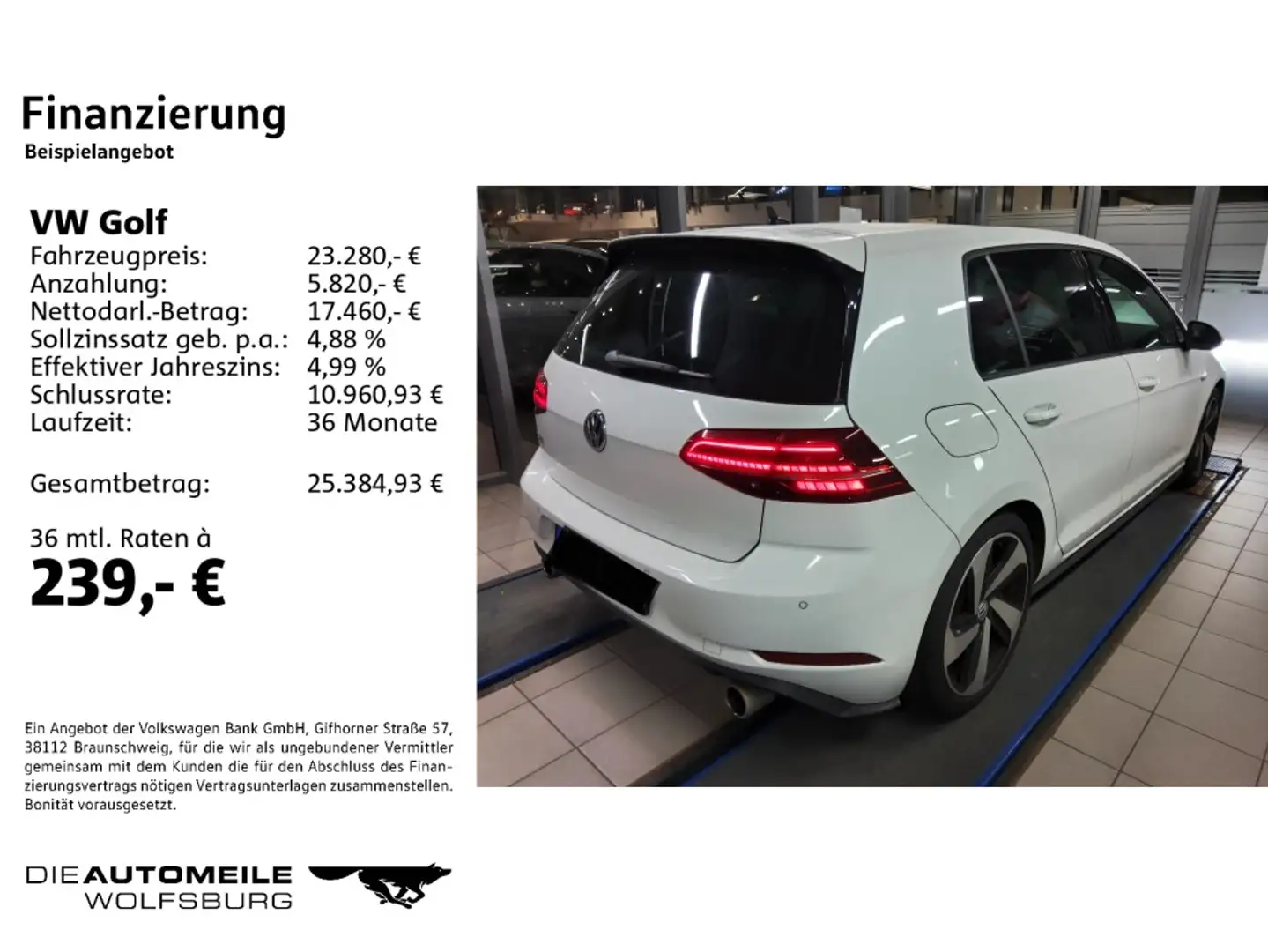 Volkswagen Golf GTI Golf 7 VII 2.0 GTI DSG Performance Rückfahrkam/L Bianco - 2