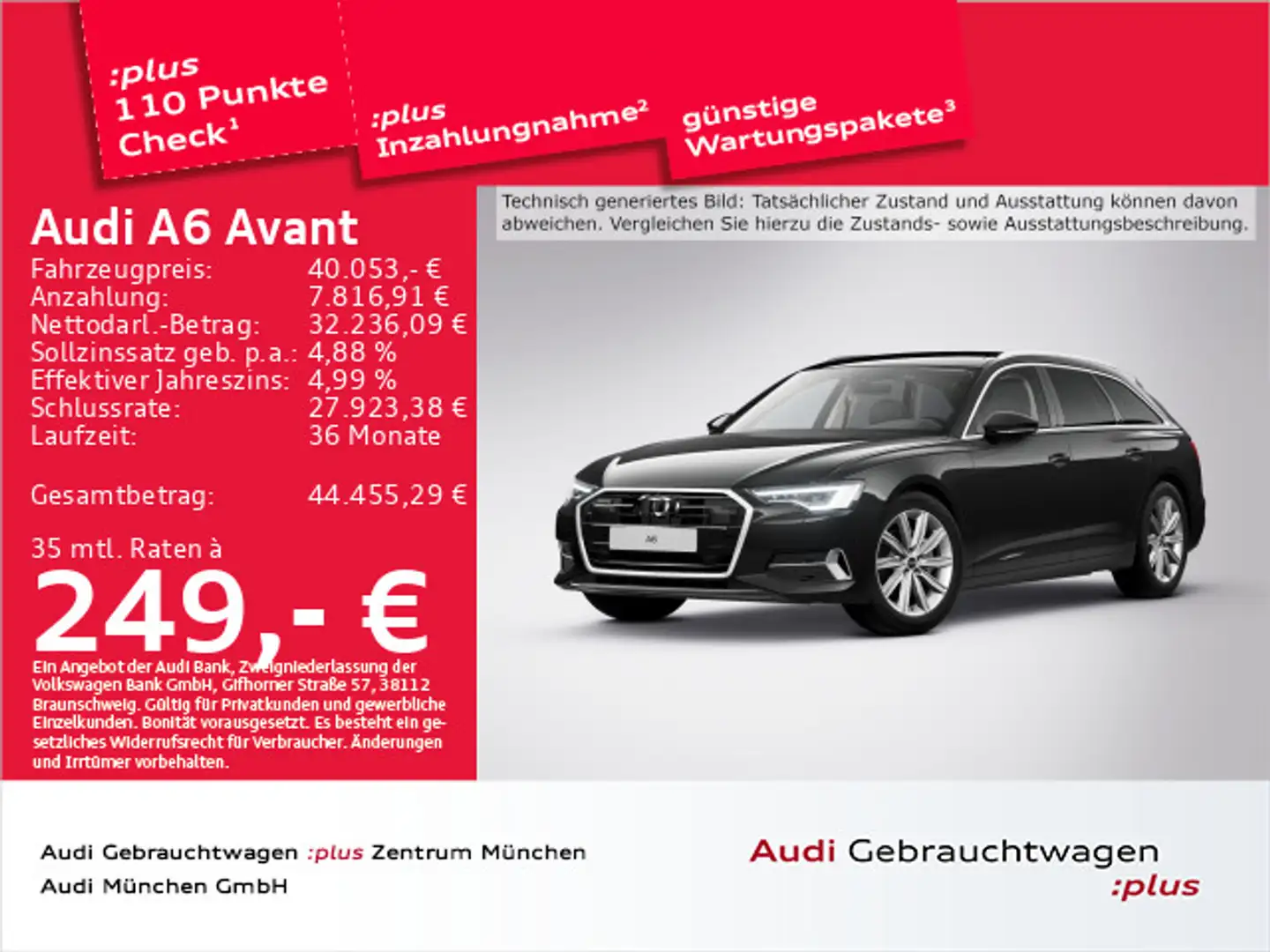 Audi A6 40 TDI qu. S tronic Pano/ACC/Virtual Schwarz - 1