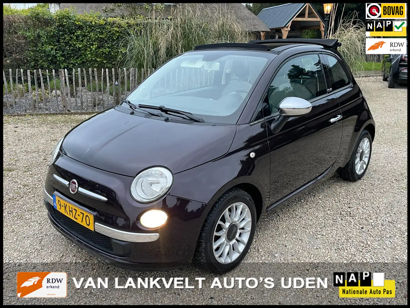 Fiat 500C 0.9 TwinAir Lounge cabrio Paars - 1