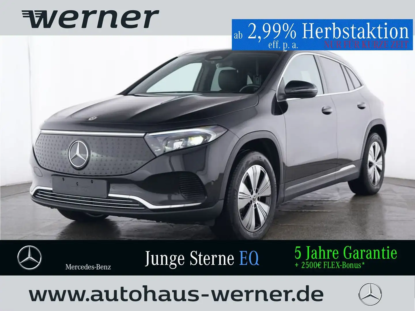 Mercedes-Benz EQA 350 4M PROGR-ADV AHK PANO DISTRONIC WDGS VZA Чёрный - 1