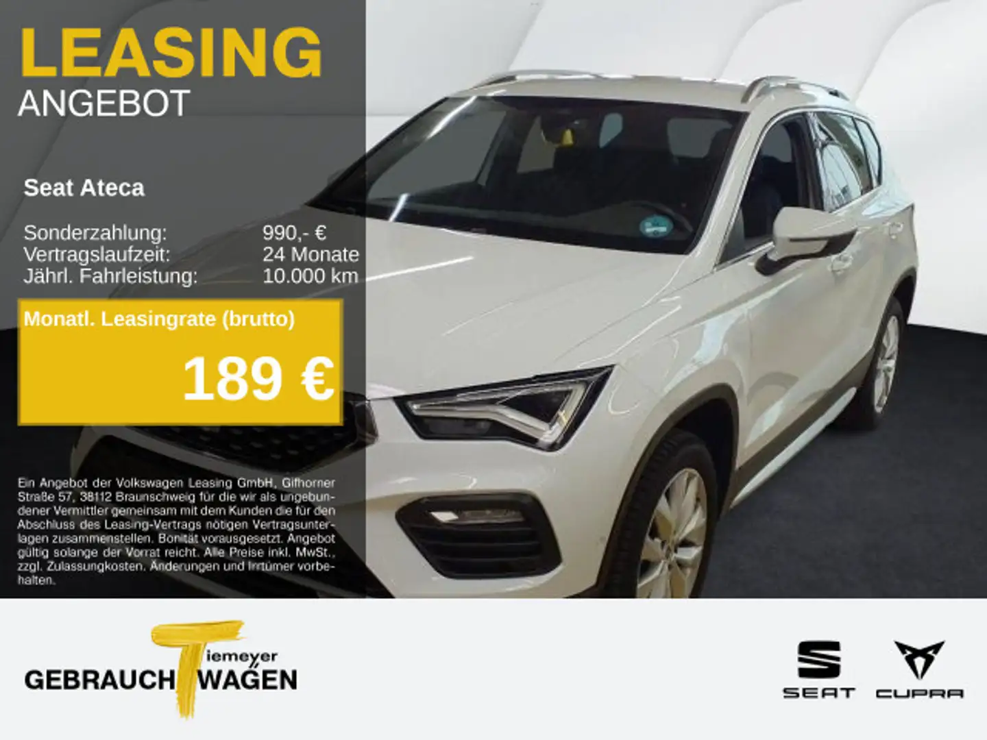 SEAT Ateca 1.5 TSI DSG XPERIENCE SIDE-ASSIST BEATS PA Weiß - 1