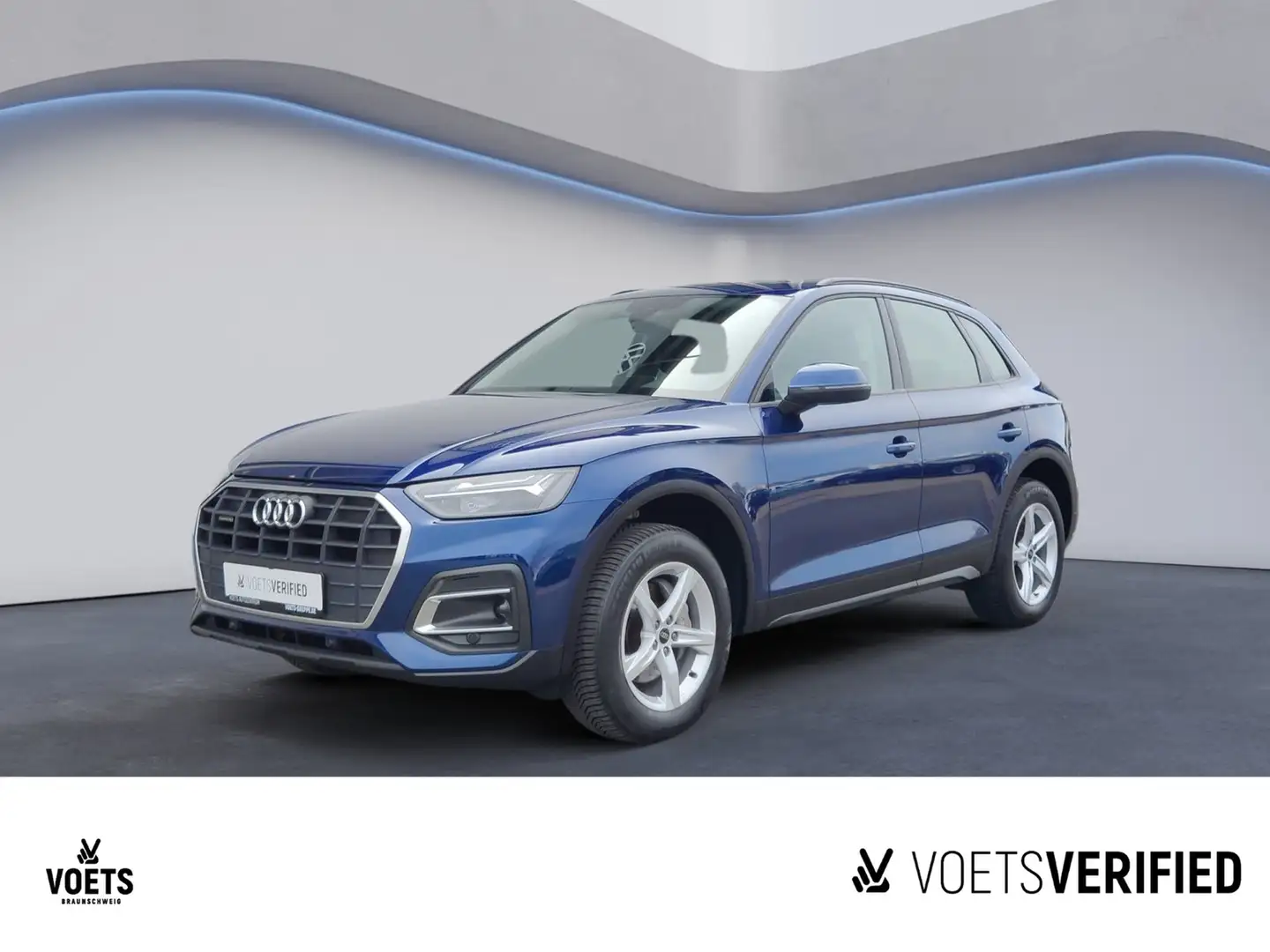 Audi Q5 40 TDI quattro PANO+RearView+SHZ Blauw - 1