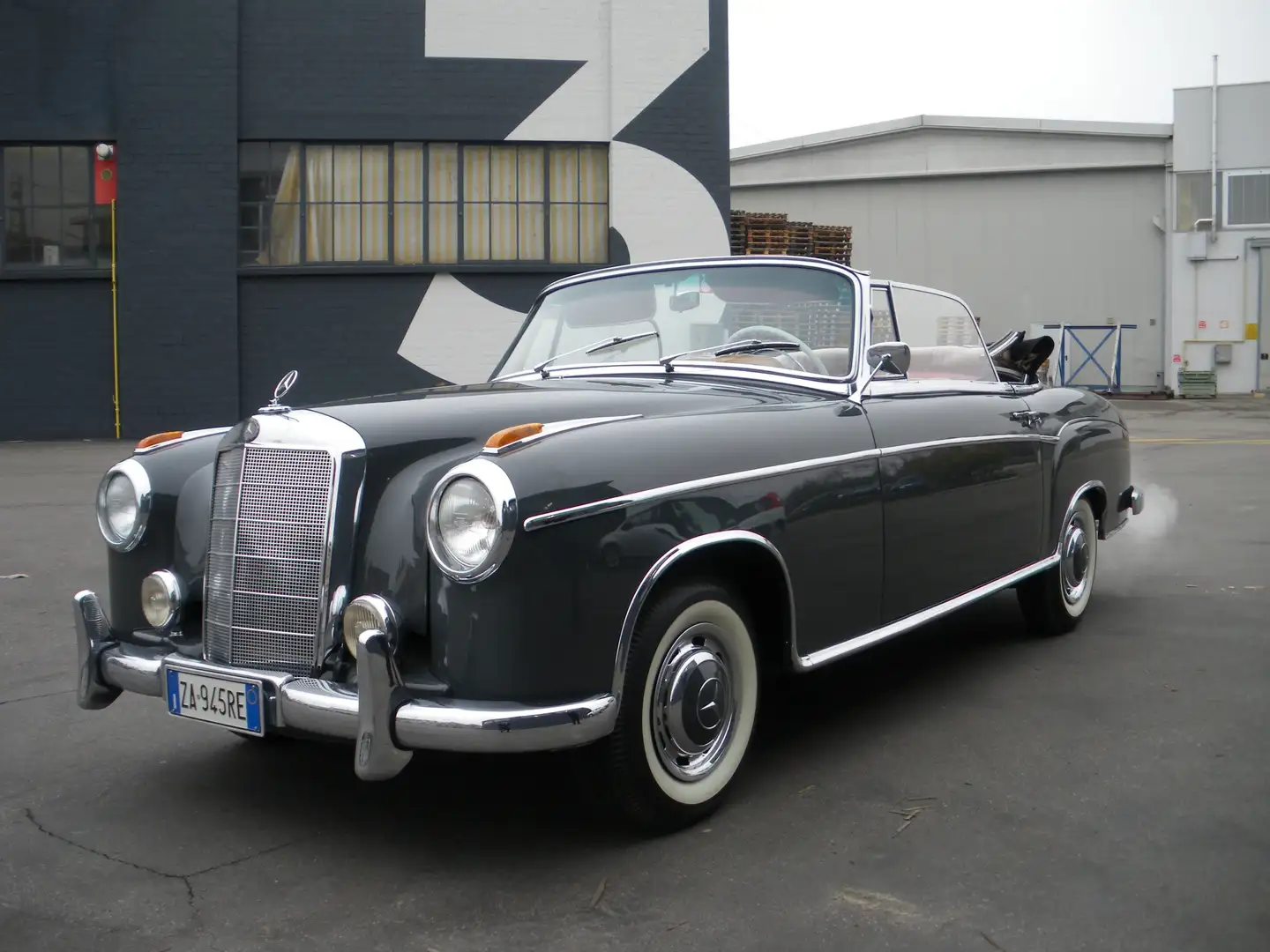 Mercedes-Benz 220 S W 180 II Ponton Cabriolet Grigio - 1