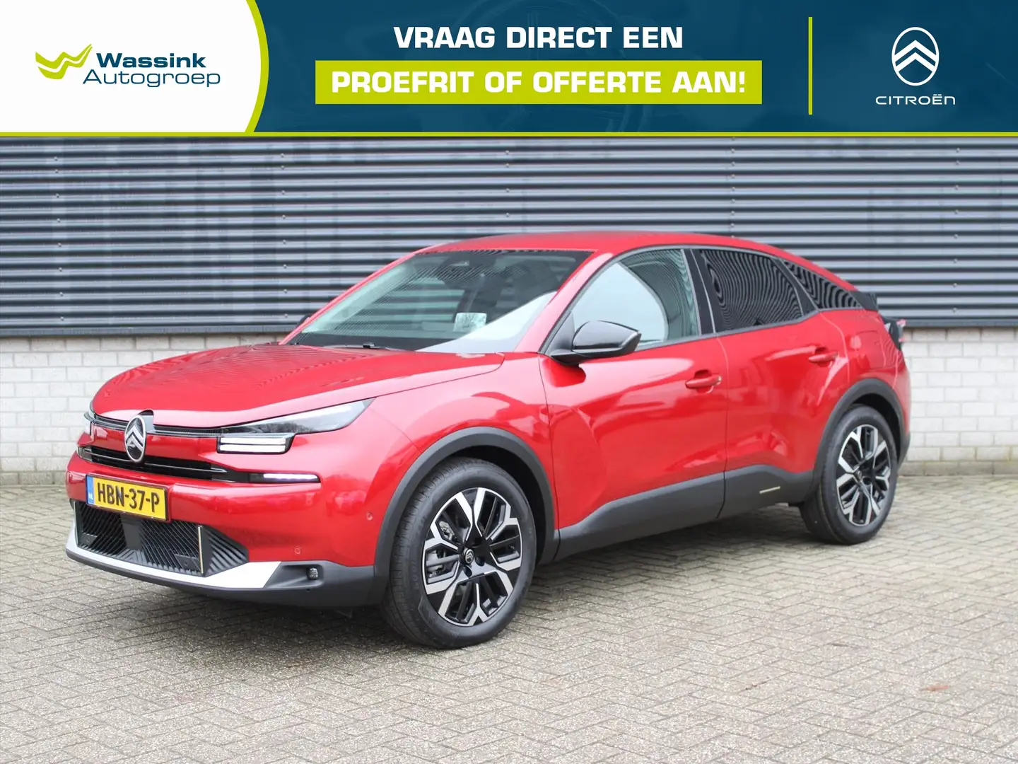 Citroen C4 1.2 Hybrid 136pk e-DCS6 Max | Pack Techno | Verwar Rood - 1