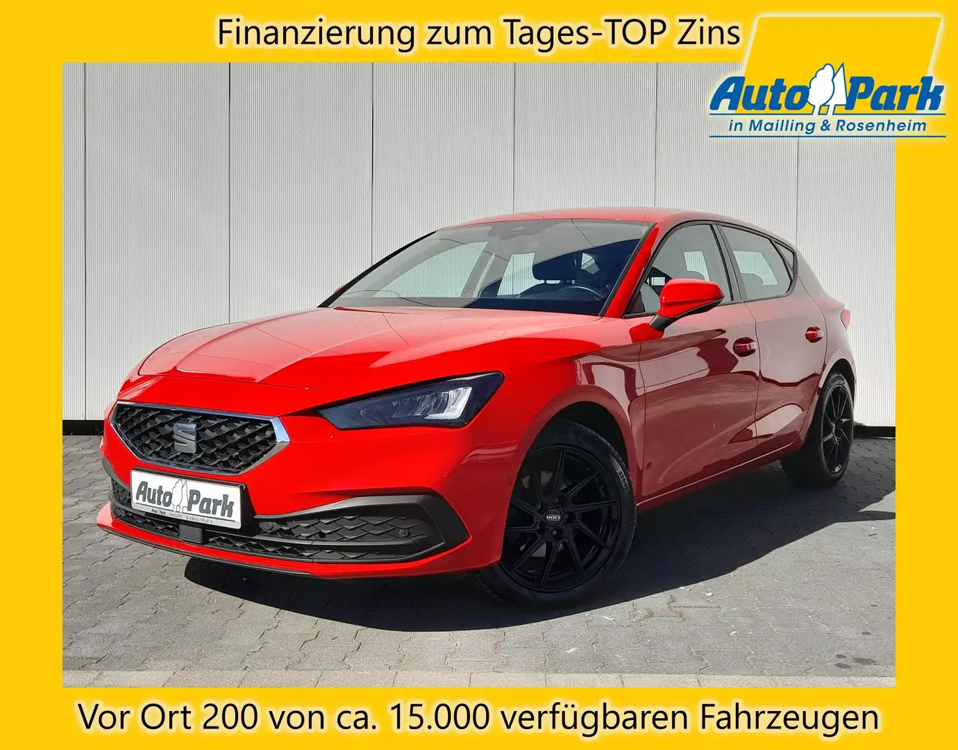 SEAT Leon 1.5 eTSI ACT NAVI/APP~LED~2xPDC~DAB~PARKASS Rot - 1
