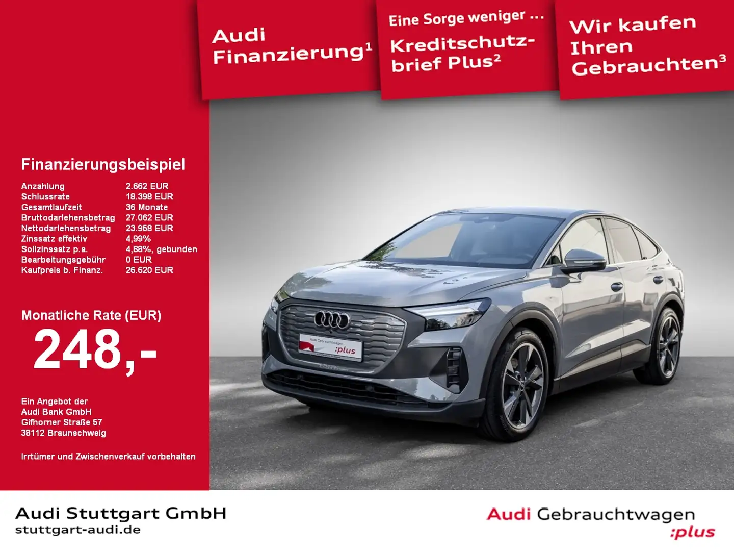 Audi Q4 e-tron Q4 Sportback 35 e-tron Leder LED virtCo 20'' Grau - 1